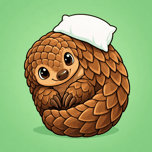 Tiny Pillow Pangolin logo